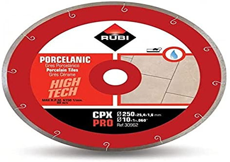 Rubi J-SLOT CPX 250 PRO - Disco de diamante para gres porcelánico (250 mm)