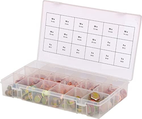 KS Tools 970.0200 Assortimento tappi e guarnizioni per coppa dell'olio, 534 pz