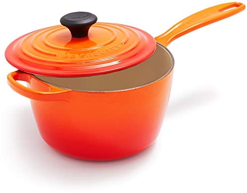 Le Creuset Enameled Cast Iron Signature Saucepan, 2.25 qt., Flame