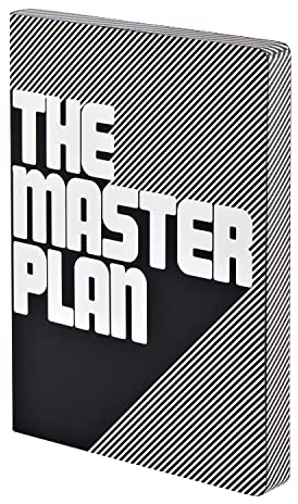 Nuuna Notizbuch A5+ | Graphic L - The Master Plan | Dotted Journal | 3,5mm Punktraster | 256 nummerierte Seiten | 120g Premium-Papier | Leder schwarz | nachhaltig produziert in Deutschland