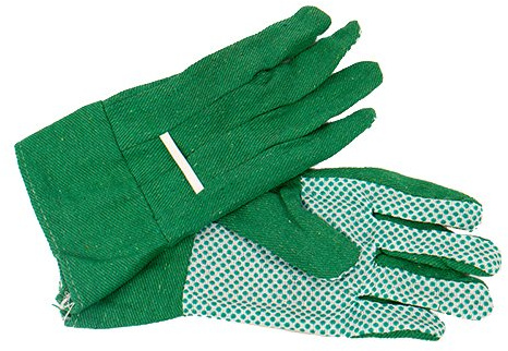 Mauk 1927 12 Paar Gartenhandschuhe, PVC genoppte Handfläche, Größe 9, mehrfarbig, 12 Stück