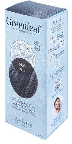 Coloración vegetal 100% natural, 100% orgánico, certificado – Greenleaf Botánico – Black – 100 g