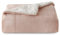 BEDSURE Kuscheldecke - Warm Sherpa Wolldecke & Sofadecke, Flauschig Sofaüberwurf Decke, Dicke Couchdecke, Fleecedecke, Flauschige Wohndecke für Couch, Grau Rosa, 150x200 cm, XL