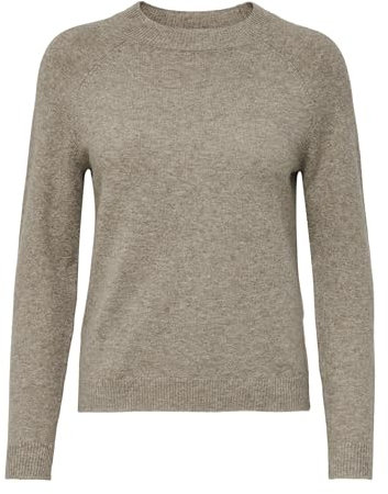 ONLY Damen Pullover Strickpullover ONLRICA Life 15204279,Beige/Detail:w. Melange,S