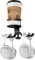 WixGear Headphone Stand, 2 in 1 PC Gaming Headset Stand Cup Holder, with Cable Organizer, 360° Adjustable & Rotating Arm Clamp Headphone Holder, Suitable for All Headphones and Drinks