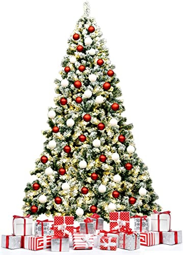 RELAX4LIFE Árbol de Navidad con 928 puntas y 250 luces LED blanco cálido, bonita decoración ideal para el hogar, tienda (230 cm)
