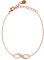 VIASOUL® Armband Infinity I Unendlichkeitszeichen Kette für Damen I Mit 585er Gold überzogen I Die Original Unendlichkeit Armkette (Rose)