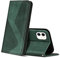 ZONNAVI Hülle für iPhone 12 Mini, PU Leder Handyhülle mit Kartenfächer und Standfunktion, Lederhülle Flip Wallet Case Schutzhülle für iPhone 12 Mini (Grün)