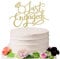 Sodasos Just Engaged Cake Topper for Engagement Party Decorations, Engaged Ring Sign,We're Engaged Cake Toppers (gold)