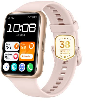 HUAWEI Watch Fit 2 Smartwatch con GPS,Llamadas Bluetooth,Gestión de Vida Saludable,Batería Larga Duración,Animaciones Entrenamiento Rápido,Monitorización SpO2,Rosa,Reloj Digital Mujer