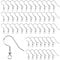 50PCS 925 Sterling Silver Earring Hooks - Hypoallergenic Fish Hook Earring Wires - DIY Earrings Making Supplies Kit - Shiny and Durable - Perfect for Jewelry Customization