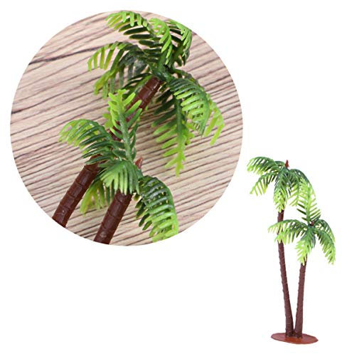 TENDYCOCO 5st Modell Kokospalme Mini-palmen Zum Basteln Mikrotropischer Baum Hawaiianischer Kuchendeckel Mini-Modell Landschaft Künstliche Pflanzen Bäume Kleiner Baum Kleine Kokosnuss Kaktus