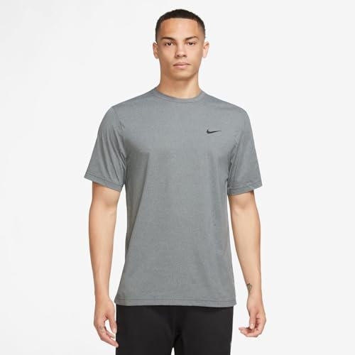 Nike Herren Df Uv Hyverse Ss T-Shirt, Smoke Grey/Htr/Black, XXL