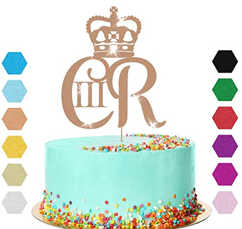 Handmade by Stukk CRD-GENTOPPER0044_Rose Gold Bakeware, Topper, decorazione per torte, carta