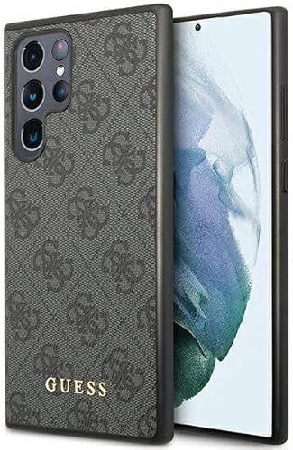 GUESS GUHCS23LG4GFGR Hülle für Samsung S23 Ultra S918 grau 4G Metal Gold Logo