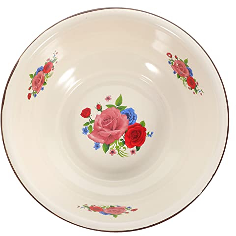 Angoily Automóvil 1 Pc Lavabo Esmalte Ensaladera Esmaltada Grasa Esmalte Ensaladera Bento Olla Sopa Esmalte Cuenca Metalica Ensaladeras Lavabo Frutas Bol Grande Auto Cuenco Cocina