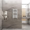 Warmehaus Radiador de toallero con calefacción recta blanca 800 x 400 mm, radiadores de calefacción central para baño y cocina