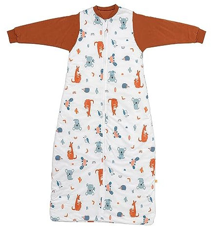 schlummersack Kinder Schlafsack Baby Winter 150 cm Känguru | Winterschlafsack Baby mit Ärmel 3.5 Tog Baby Schlafsack Winter | Winter Schlafsack Baby