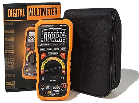 Digital Multimeter mit 30000 Zählt USB Datenprotokollierung TRMS LPF Ohm Volt Amp Meter AC/DC Spannung AC/DC Stromwiderstand Diode Kapazität Frequenz mit großer LCD Anzeige und Hintergrundbeleuchtung
