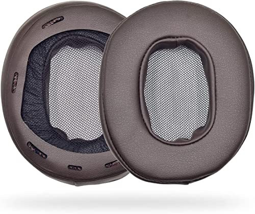 Ersatz-Ohrpolster sind kompatibel mit Sony MDR 1A 1ADAC 1ABT Kopfhörern. Hergestellt aus weichem Proteinleder und Memory-Schaum, Ersatz-Ohrpolster für Reparaturzubehör (braun)