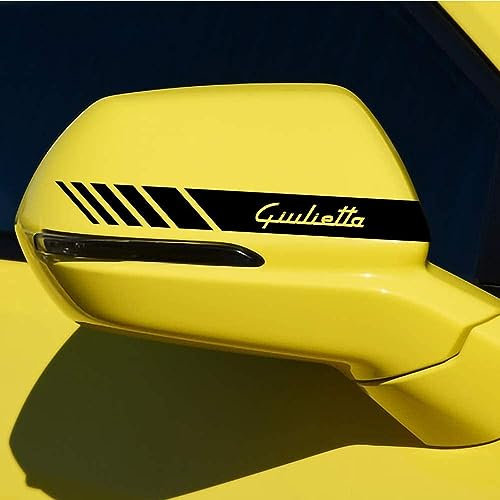 2Pcs Auto-Rückspiegel-Seitenstreifen, Sport-Aufkleber, Zubehör für Alfa Romeo Giulietta,Black
