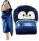 MZIEIU Pinguin Geschenk für Frauen-Sherpa Fleece Kuscheldecke mit ärmeln,Pinguin Decke mit Ärmeln Tragbare Decke zum Anziehen als Weihnachten Geburtstagsgeschenk für Frauen Damen