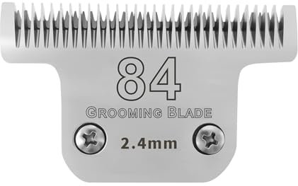 BESTBOMG T84 Lame de Rechange pour toilettage de Chiens,Compatible avec Les séries Heiniger/Moser Max45/Andis/Oster A5 Tondeuse pour Chien,Taille T84 3/32 (2.4mm) Longueur de Coupe