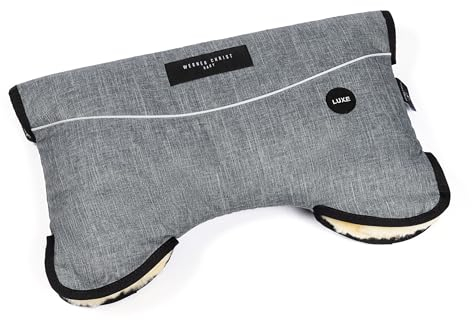 Kinderwagen-Muff aus Lammfell von WERNER CHRIST BABY - MOFFY LUXE ist der ideale Handwärmer für Buggys aus medizinischem Fell, einfache Handhabung, Handmuff in Grigio (grau)