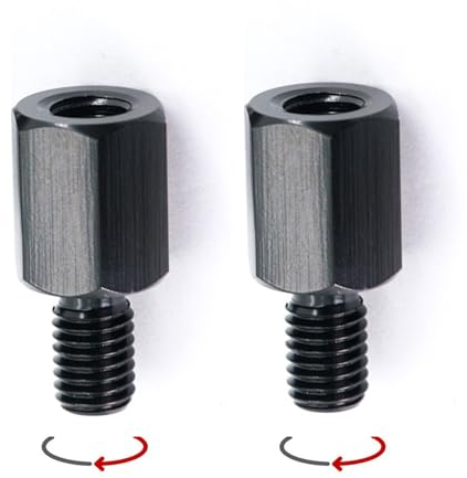 Misuyue 2pcs Gewindeadapter M10 Rechtsgewinde auf M8 Rechtsgewinde für Moped Roller Motorrad Spiegel Adapter(Stil 01)