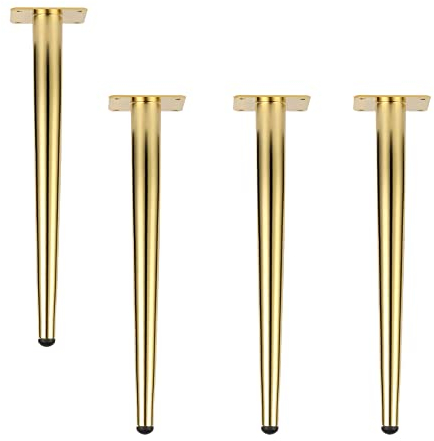 YUCFS 4er-Set Ersatzmöbelfüße aus Metall, austauschbare Kegelmöbelbeine, DIY-Tischbeine, Schrankfüße, Bett, Möbel, Couchtisch, Sofafüße, Schrankbeine, 1072 cm hoch (40 cm 15,7 Zoll),