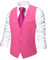 Hi-Tie Herren-Anzugweste, kariert, V-Ausschnitt, einreihig, formell, Business, Hochzeit, für Smoking, Kleid, Weste, Rosarot, XXX-Large