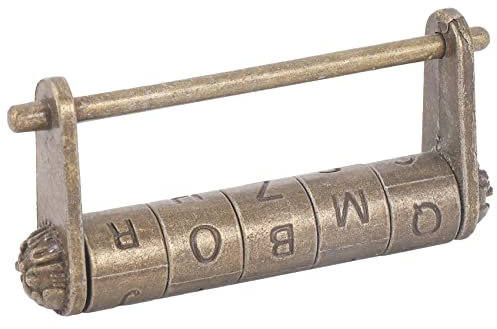 Yheonver Vorhaengeschloss mit Code-Buchstaben-Sperre antiken chinesischen Stil Schublade