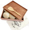 Pizzateig-Gärbox aus Holz, 40,6 x 30,5 cm, Pizzateig-Gärbehälter mit Deckel und Griff, für Zuhause, Küche, hausgemachtes Pizza, Brot, Gärbehälter, Tablett mit Holz-Teigspatel und Leinenbrotbeutel