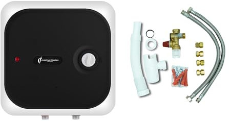 Sannover Chauffe Eau Electrique ADROS 30L Sur Evier Kit d'Installation Complet NF