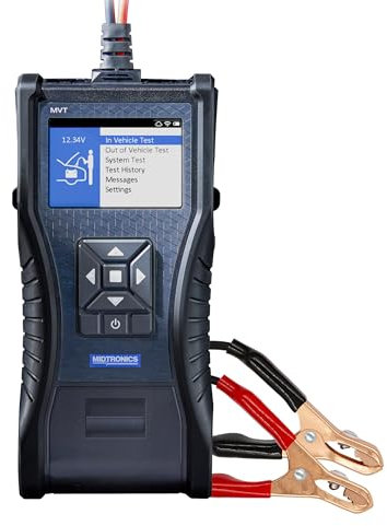 Midtronics MVT-100P Handheld Battery Tester with Printer, MDX-AI Powered, Fast & Accurate Diagnostics for 6V/12V Automotive, Marine, Power Sports, Heavy Duty Batteries, Rechargeable