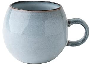 Hhaoran-9868 Cappuccino-Kaffeetassen-Set 500 ML Haushalt Keramik Latte Kaffeetasse Große Kapazität Becher Kreative Bauchschale Kreative Kugel Design Trinkbecher Kaffeebecher