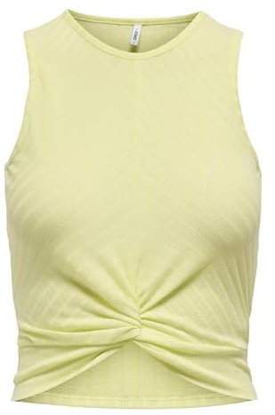 ONLY Onlsandy S/L Twist Top Jrs, Giallo Lime Pallido, XS