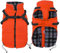 babepet Warm Pet Dog Coats with Harness,Waterproof Small Dog Jacket Coat,winter Dogs Clothes with Chest Strap,Zip Up Puppy Coat for Outdoor Walking-Orange-XL