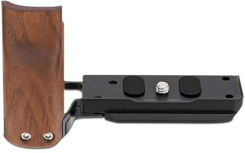 LEFTFOTO ZV-E10II Handgriff, L-förmiger Griff für Sony Alpha ZV-E10II Kamera, Schnellwechselplatte für Arca, ergonomischer Holz-Seitengriff, für schnelles Einschalten von Gimbal/Stativen/Handaufnahmen
