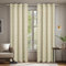 Deconovo Verdunkelungsvorhänge mit Ösen Blickdichte Gardinen Wohnzimmer Thermische Isolierung Vorhänge Lärmschutz Kälteschutz Thermogardine mit Linienmuster, 240x140 cm(HöhexBreite), Beige, 2er Set