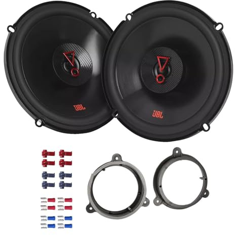 JBL Stage3 627F Lautsprecher mit Einbauset passend für Renault Laguna III ab 2010 Türen vorne/hinten 450W 165mm 2 Wege Koax