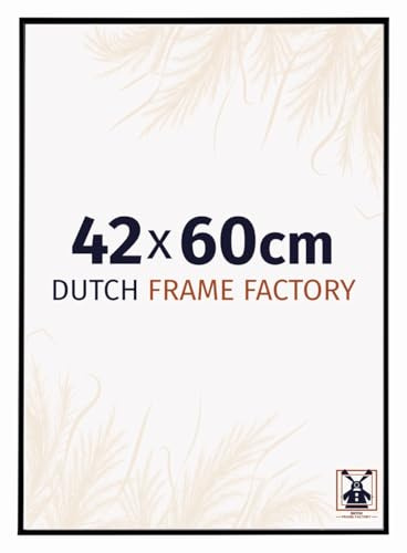 Dutch Frame Factory - Bilderrahmen 42x60 cm Schwarz Matt - Kunststoff | Antireflex-Acrylglas aus Kunststoff, Wandmontage, Geeignet für Fotos, Poster und Puzzles, Easy, Made in Holland