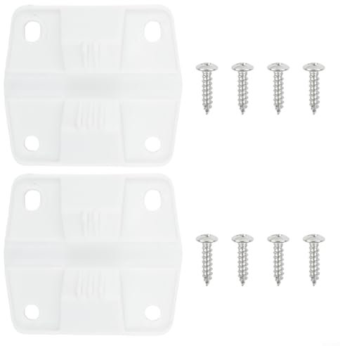 ZiStarlilife for Coleman Cooler Plastic Hinge Set Replacement 2 Hinges 8 Screws White 5283-1141 for Models 5254D 5255D 5227B 5293 5298 5299A 6050