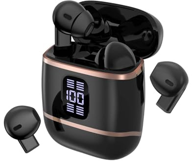 drburpily Connessione wireless Bluetooth per chiamate telefoniche, cuffie con suono HIFI e musica, per sentire il fascino della musica con cuffie Bluetooth.