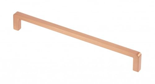 BRESKO 1-20 Stk Möbelgriffe Schrankgriffe Griffe Küchengriffe Stangengriffe Relinggriff Bügelgriff Schubladengriff Türgriff BAGIO (1, Kupfer, Bohrabstand: 192 mm)