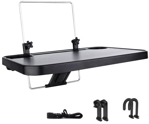 Mequou Car Steering Wheel Table, Foldable Car Desk For Laptop, BTable Car Dinner Plate Steering Wheel Tray For Eating Food Drink And Writing