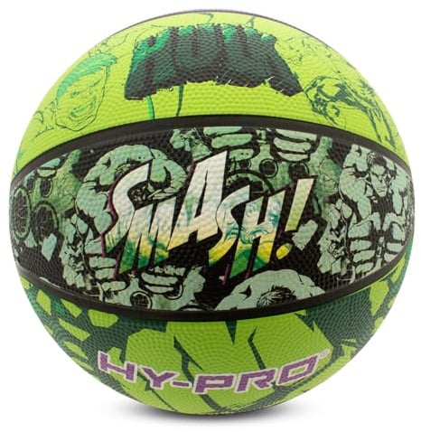 Hy-Pro Offiziell lizenzierter Avengers Basketball Größe 5 - Indoor & Outdoor Basketbälle mit Marvel-Design und Avengers-Grafik - Kleiner Basketball - Anti-Rutsch-Material