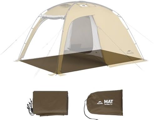 Naturehike Dune7.6 Camping Tent for 2 to 4 Person with Stove Jack Hole,11.6 m²,TPU Door & Ground Sheet,PU2000mm Waterproof,UPF50 Sun Protection,Crossbar Self-Supporting,Family Tent for Outdoor,Camping