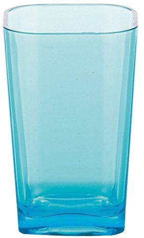 Kela Becher Krsitall aus Kunststoff in türkis, Plastik, 7.5 x 7.5 x 12 cm