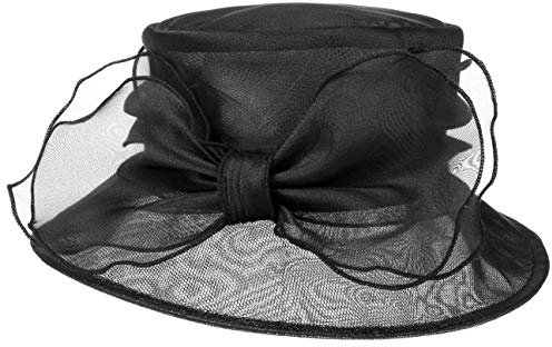 McBURN Thilana Anlasshut Damenhut Sommerhut Sonnenhut Damen - Made in Italy Winter Herbst Frühjahr Sommer Frühling-Sommer Herbst-Winter - One Size schwarz